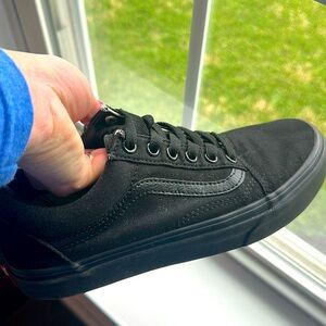 Women’s size 7 black lace up Vans